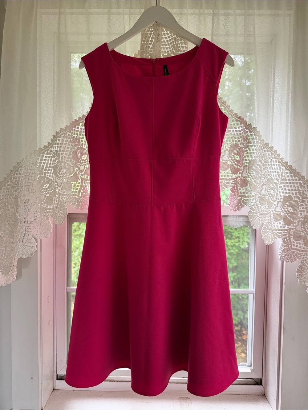Marc New York Fuchsia Sleeveless Fit-and-Flare Dress